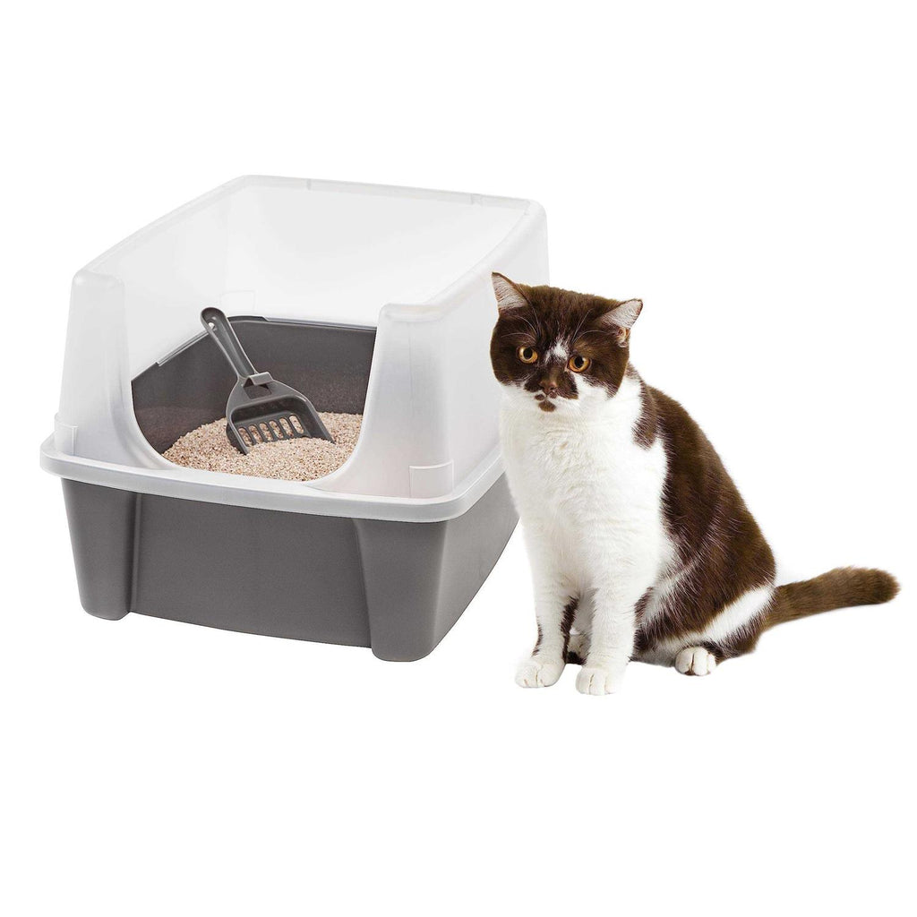 Open Top Cat Litter Box with Shield and Scoop M239