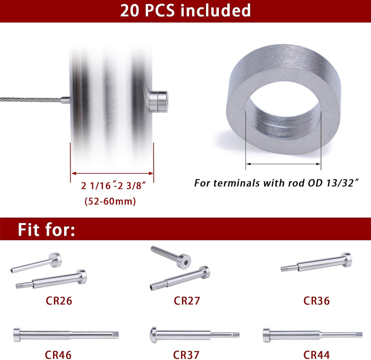 20 Pack Curved Washer for Round Cable Railing Post B68151