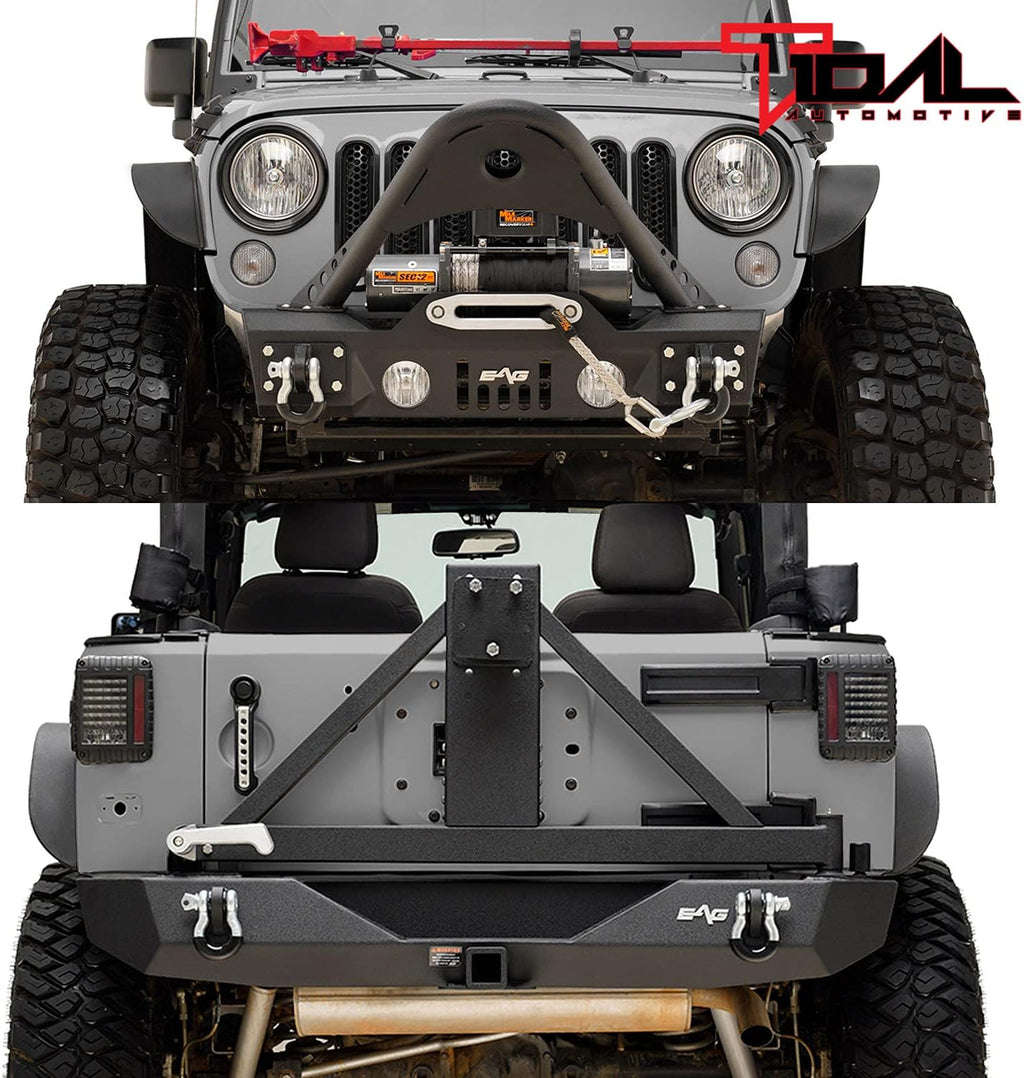 Front and Rear Bumper with Tire Carrier Offroad Bumper Combo R650