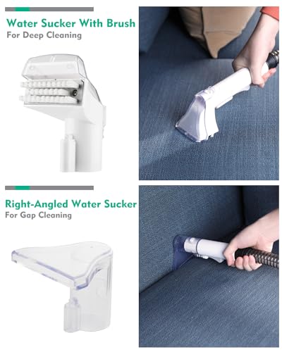 Portable Carpet Spot and Upholstery Cleaner, Lightweight Handheld Deep Cleaner Machine, White & Light Grey X682016