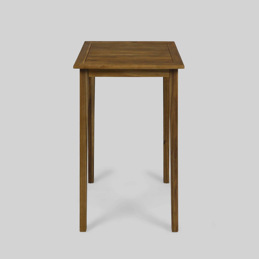 Acacia Wood Square Bar Table Q313298