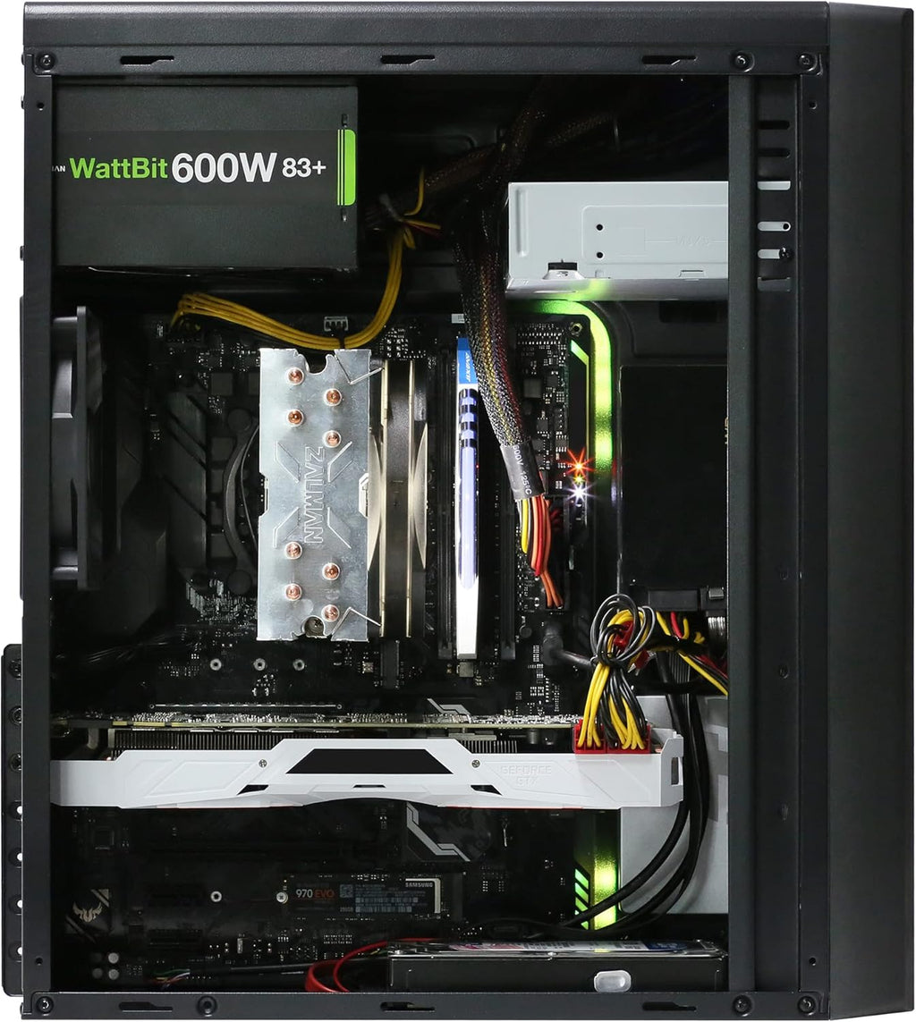 Black ATX Mid Tower Computer PC Case with Pre-Installed 120mm Fan U72251