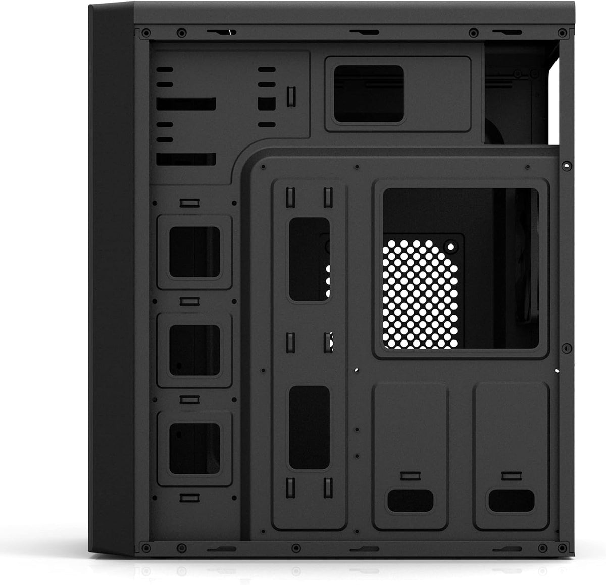 Black ATX Mid Tower Computer PC Case with Pre-Installed 120mm Fan U72251