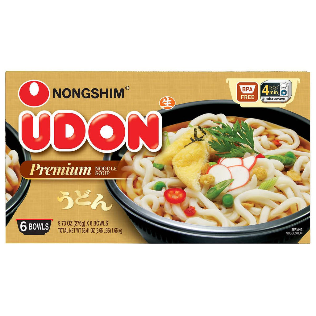 9.73 oz each Original Flavor Udon Noodle Soup Bowl, 6 Bowls S735