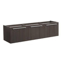 60 inch Gray Oak Wall Hung Single Sink Bathroom Cabinet O684378