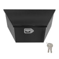 Black Heavy Duty Steel Trailer Tongue Tool Box with Latch & Keys Y889269
