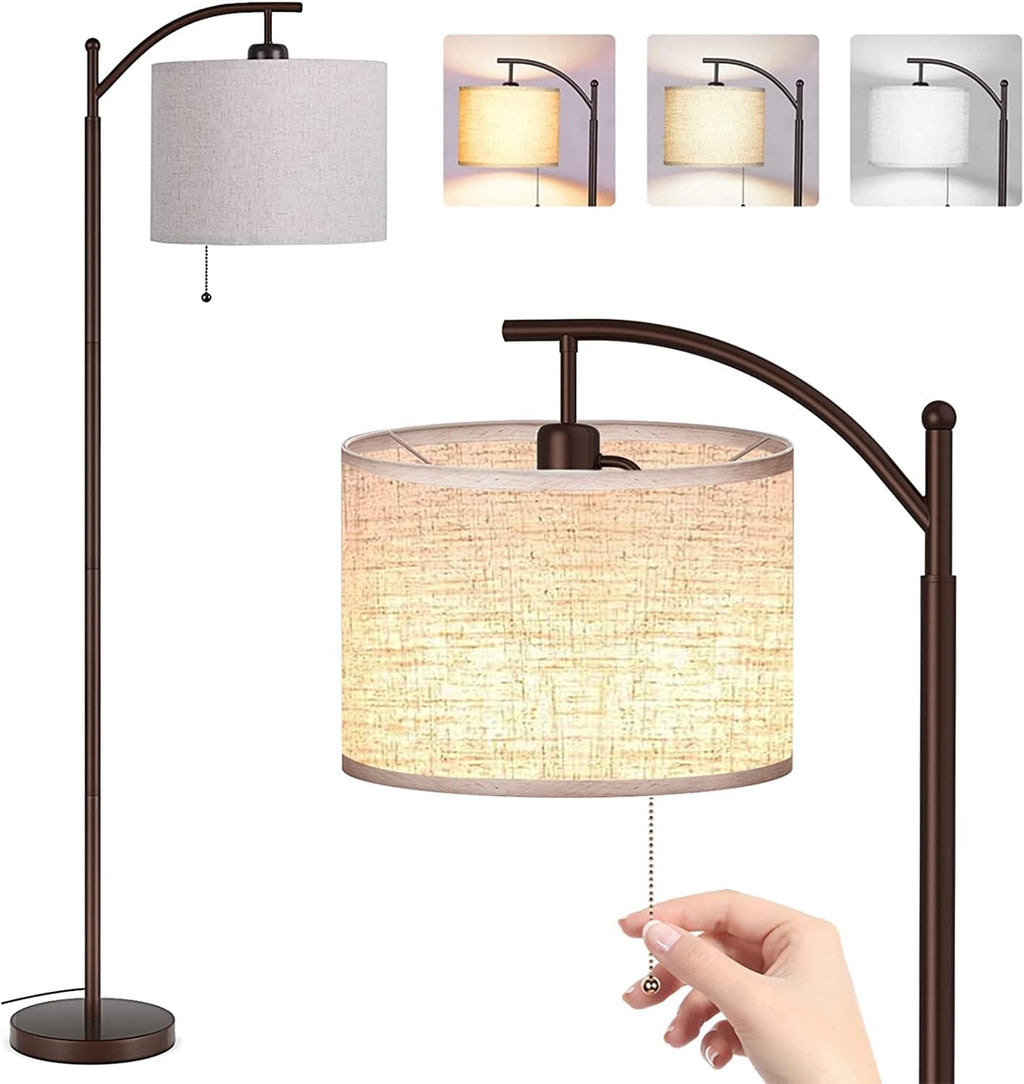 Brown Arc Floor Lamp with LED Bulb S65884