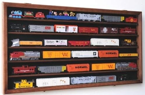 HO Scale Model Train Display Case Cabinet Wall Rack with Lockable P9173