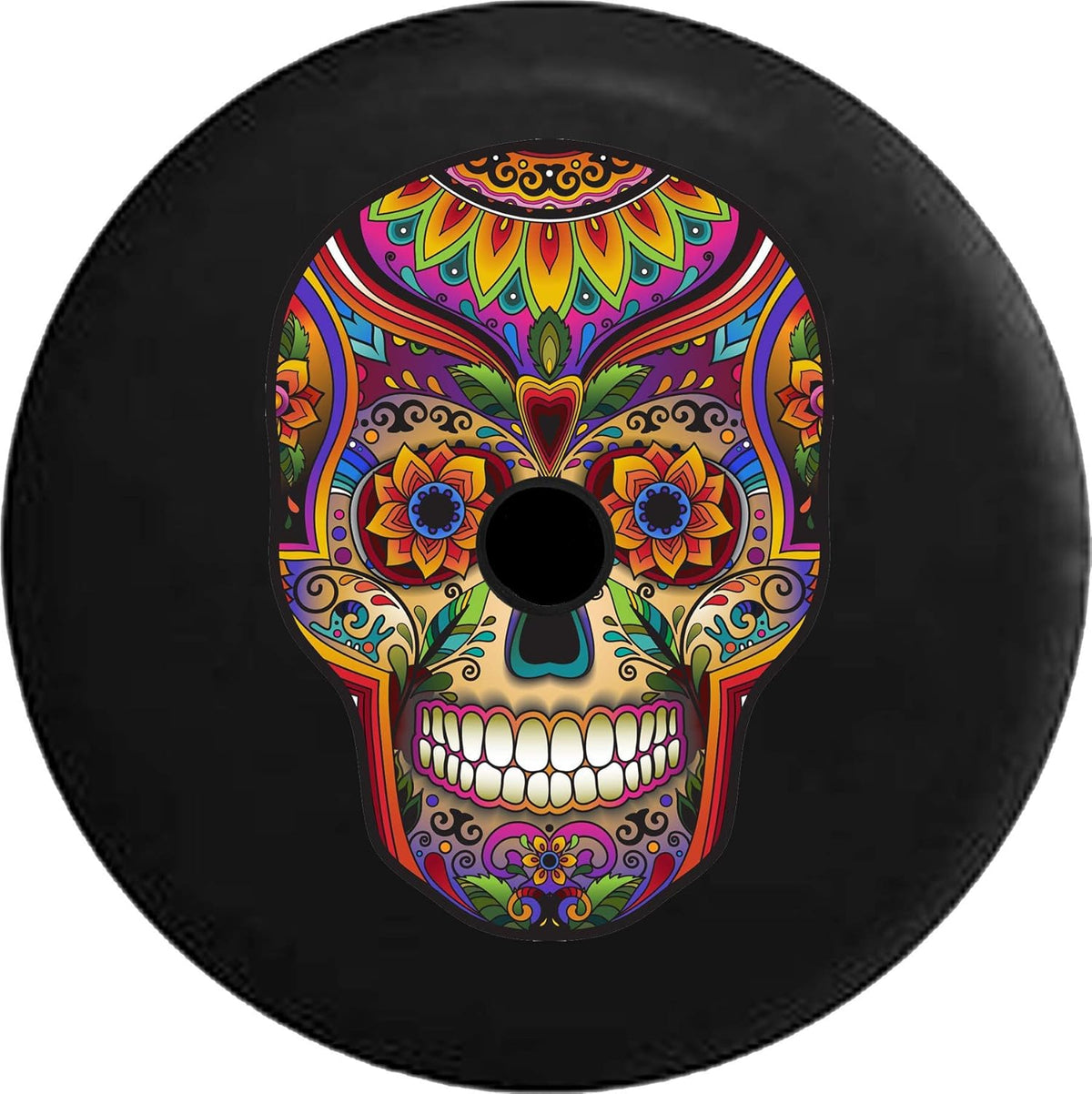 Spare Tire Cover with Backup Camera Hole Black 33 in P905040