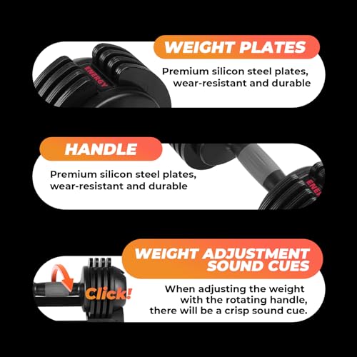 Adjustable Dumbbells with Anti-Slip Metal Handle T79662