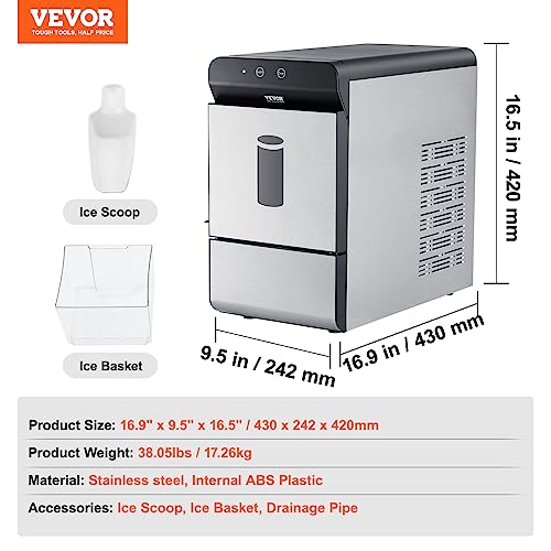 400LBS/24H Ice Making Machine with 330.7LBS Storage Bin V30727