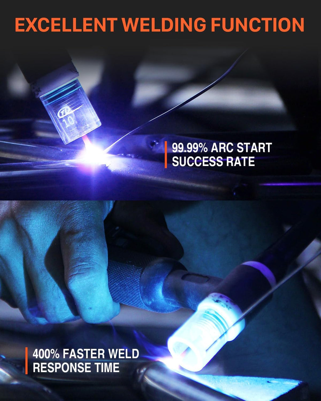 200Amp AC/DC Aluminum TIG Welder with Pulse 4 in 1 Multiprocess Welding Machine Dual Voltage 110V/220V IGBT Inverter HF TIG/Stick/Arc/Spot Welder A5166