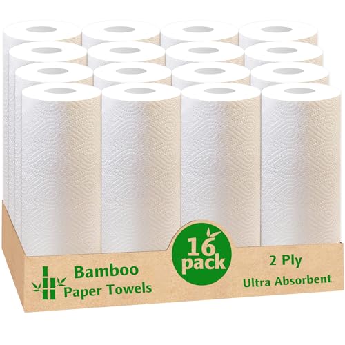 Bamboo Paper Towels 16 Rolls 2-Ply S4611