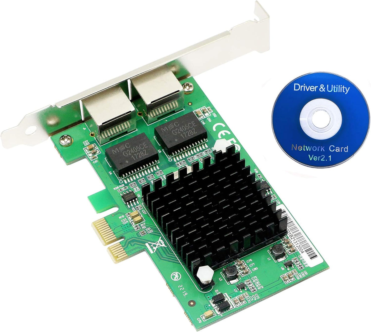 Dual Port Gigabit Ethernet PCI Express Network Card Pack of 2 D210330
