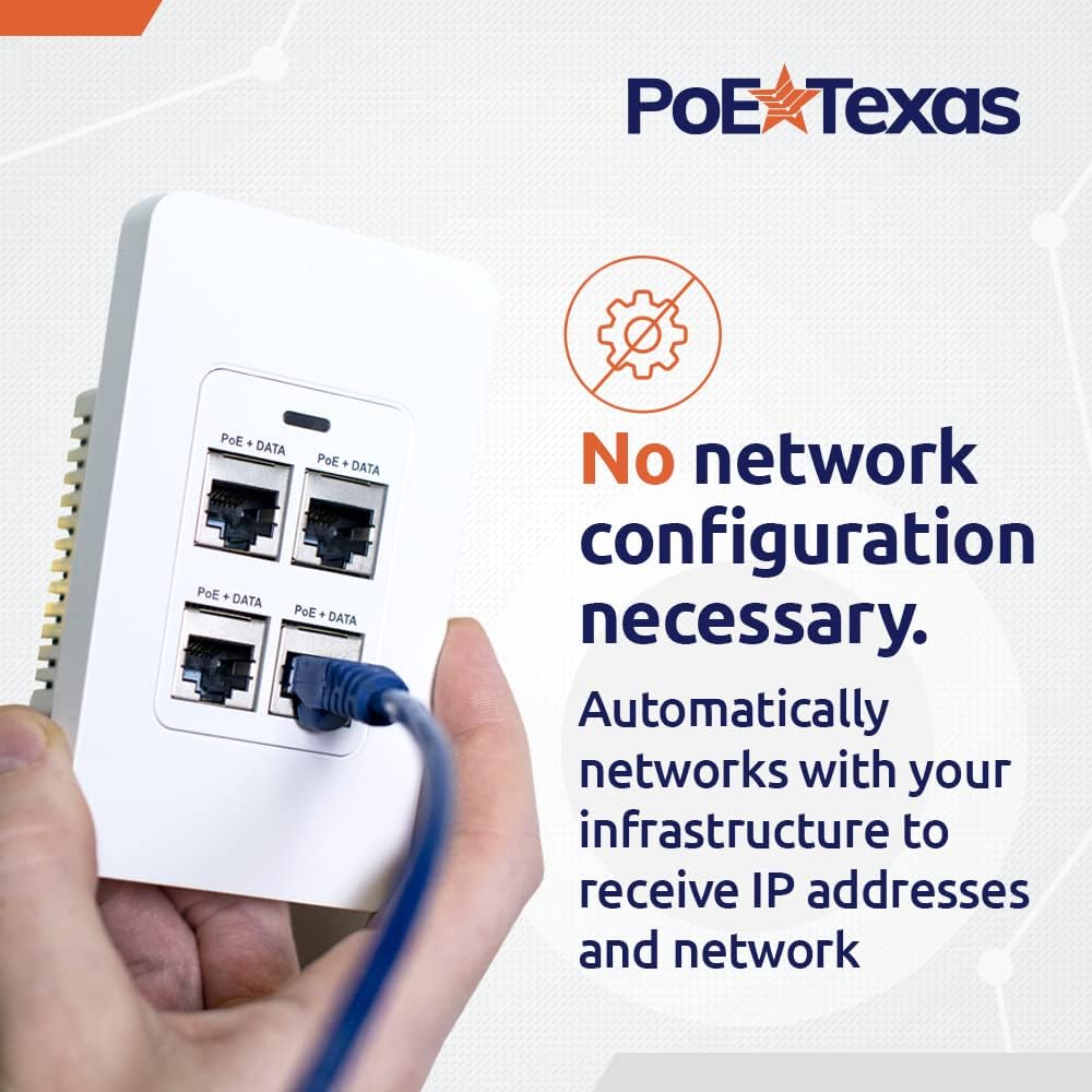 4 Port in-Wall Gigabit PoE Extender E63709