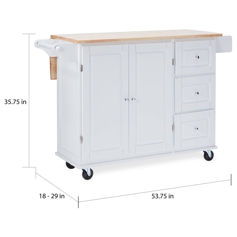 Black 3 Drawer Kitchen Cart Y2538