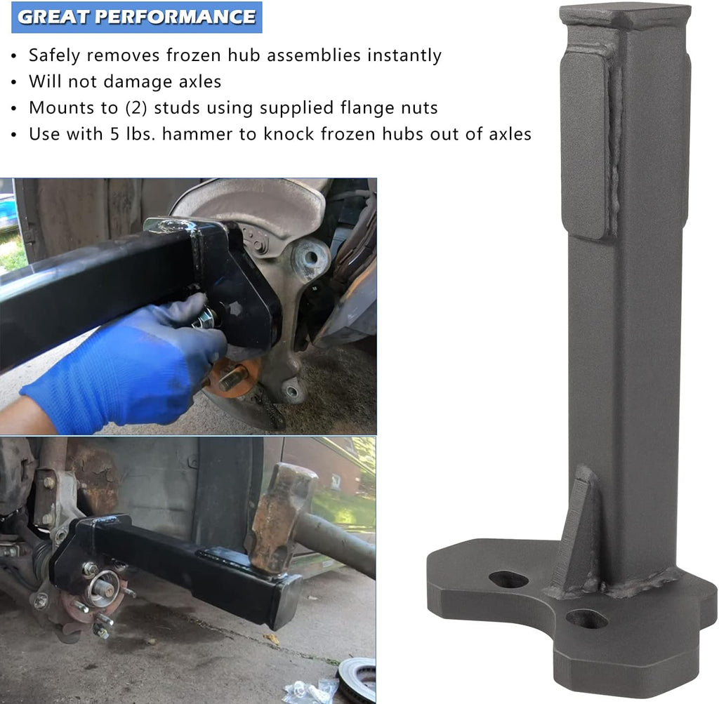 Universal Wheel Hub Removal Tool & Lower Control Arm Prying Tool & Black Brake Caliper Hangers J72373