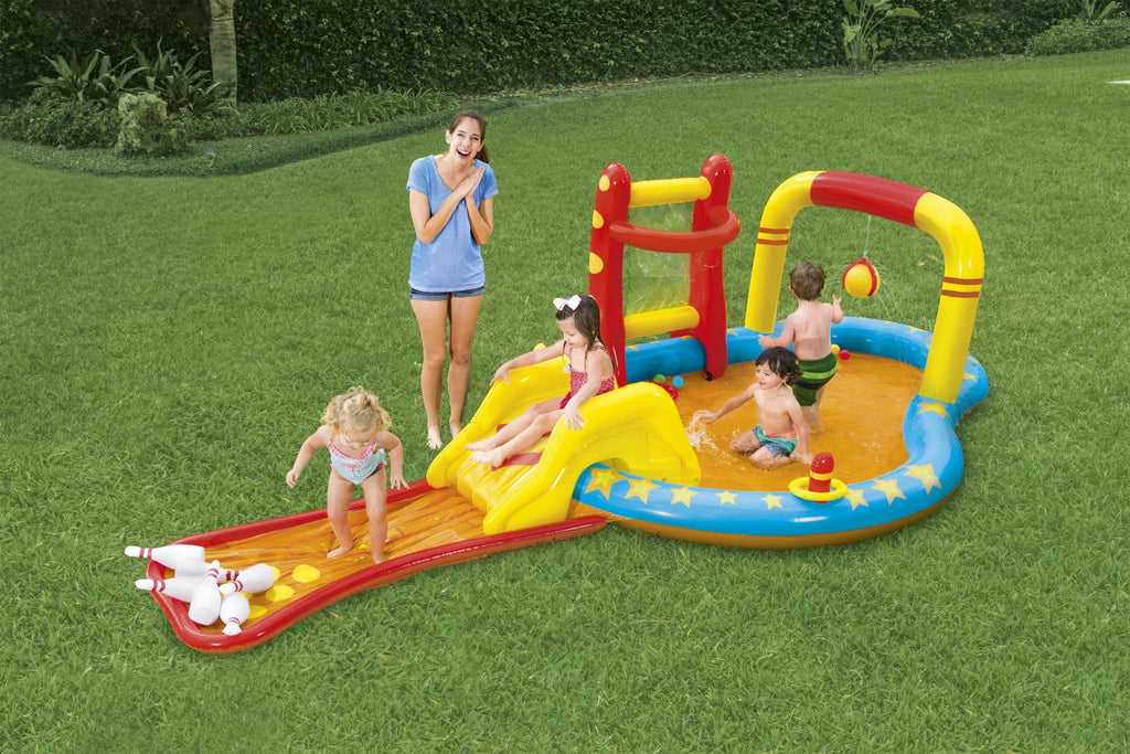 Inflatable Play Pool Center with Slide U35183