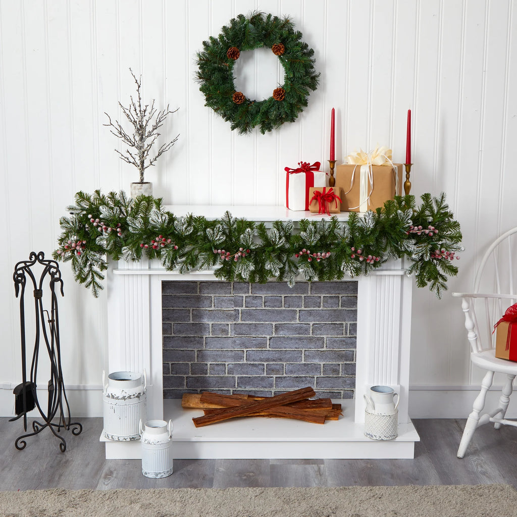 6' Prelit LED Artificial Christmas Garland Y2879