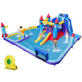 Inflatable Water Slide Park with 2 Slides Splash Pool V14568