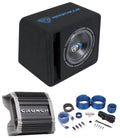 10" 1200w Car Subwoofer + Vented Sub Enclosure + Amp K39437