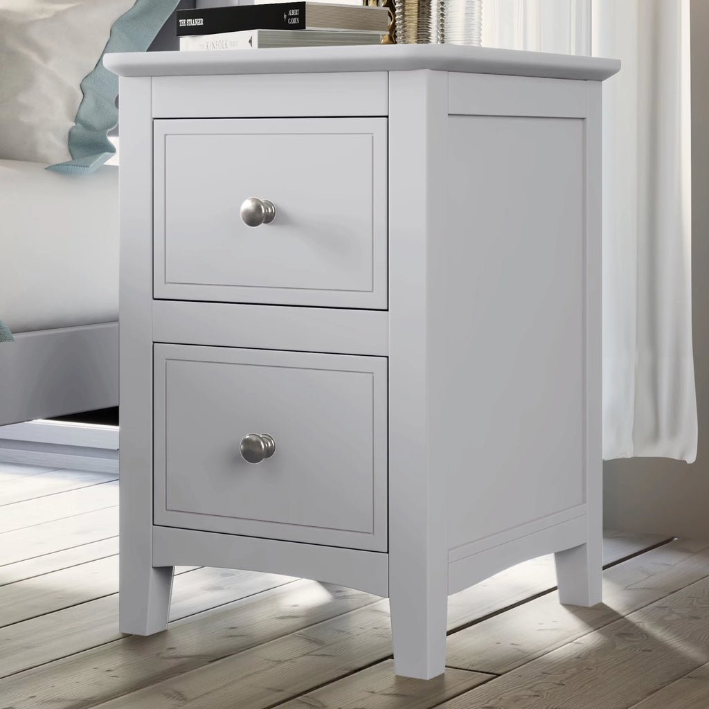 White Solid Wood 5 Pieces King Bedroom Set S953