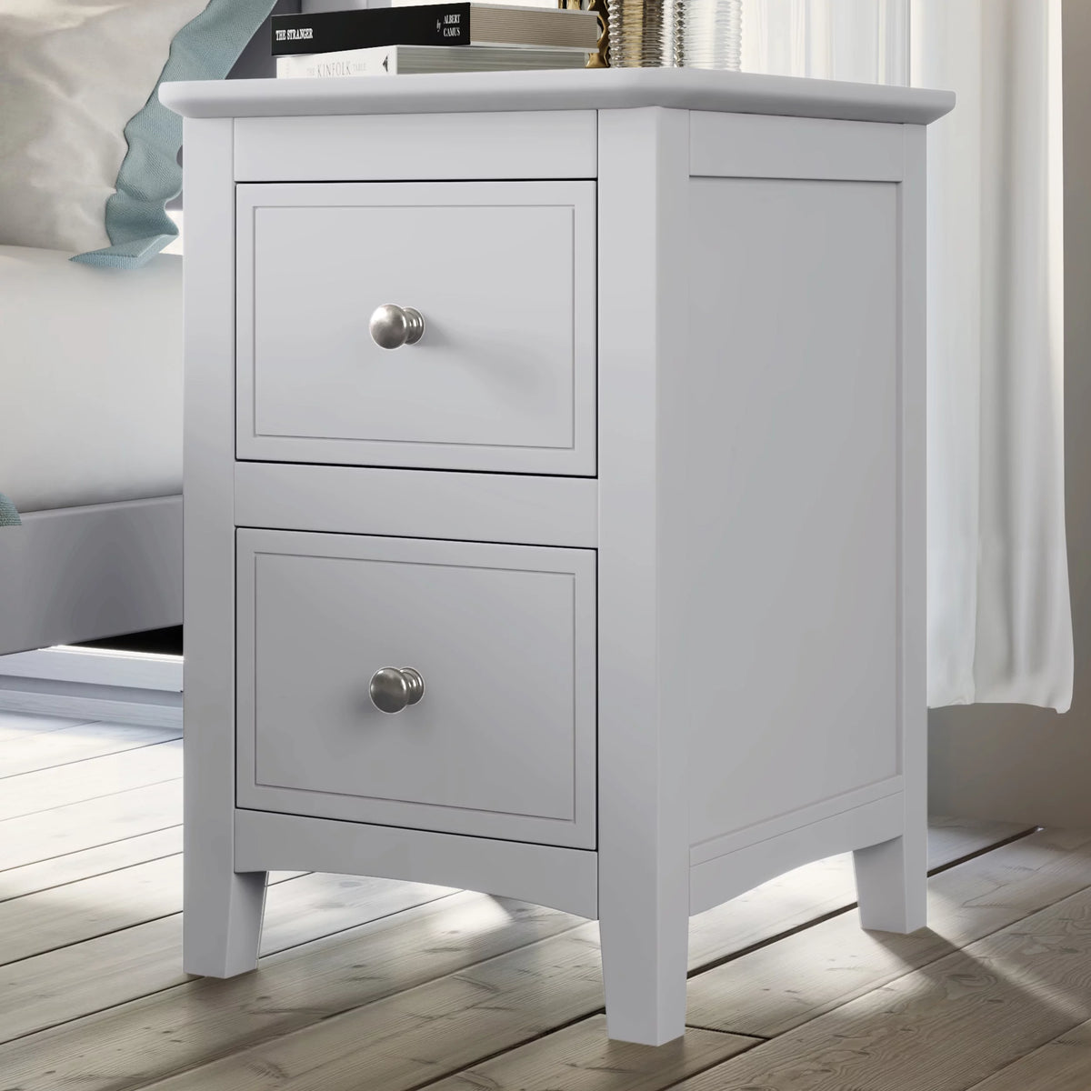 White Solid Wood 5 Pieces King Bedroom Set S953