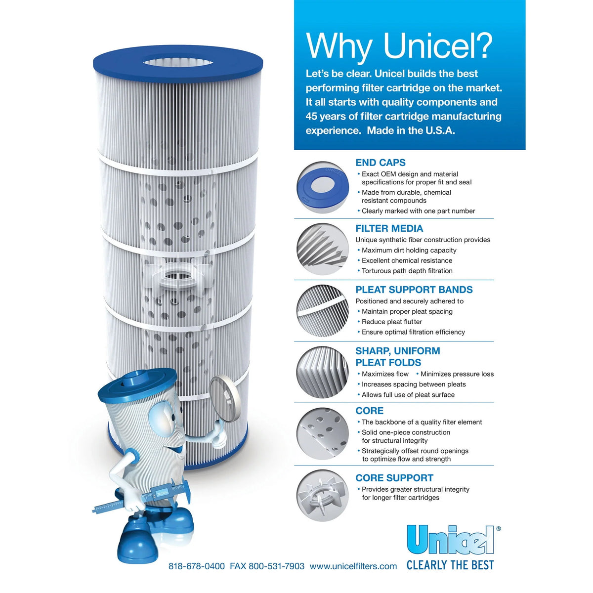 Swimming Pool and Spa Replacement Filter Cartridge J251272