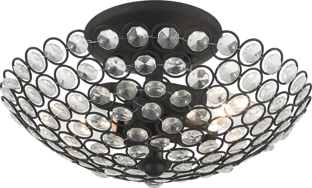 Black 2 Light Semi-Flush Mount O938728
