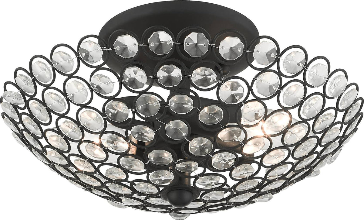 Black 2 Light Semi-Flush Mount O938728