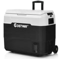 Portable Dual-Zone Car Refrigerator White B66424
