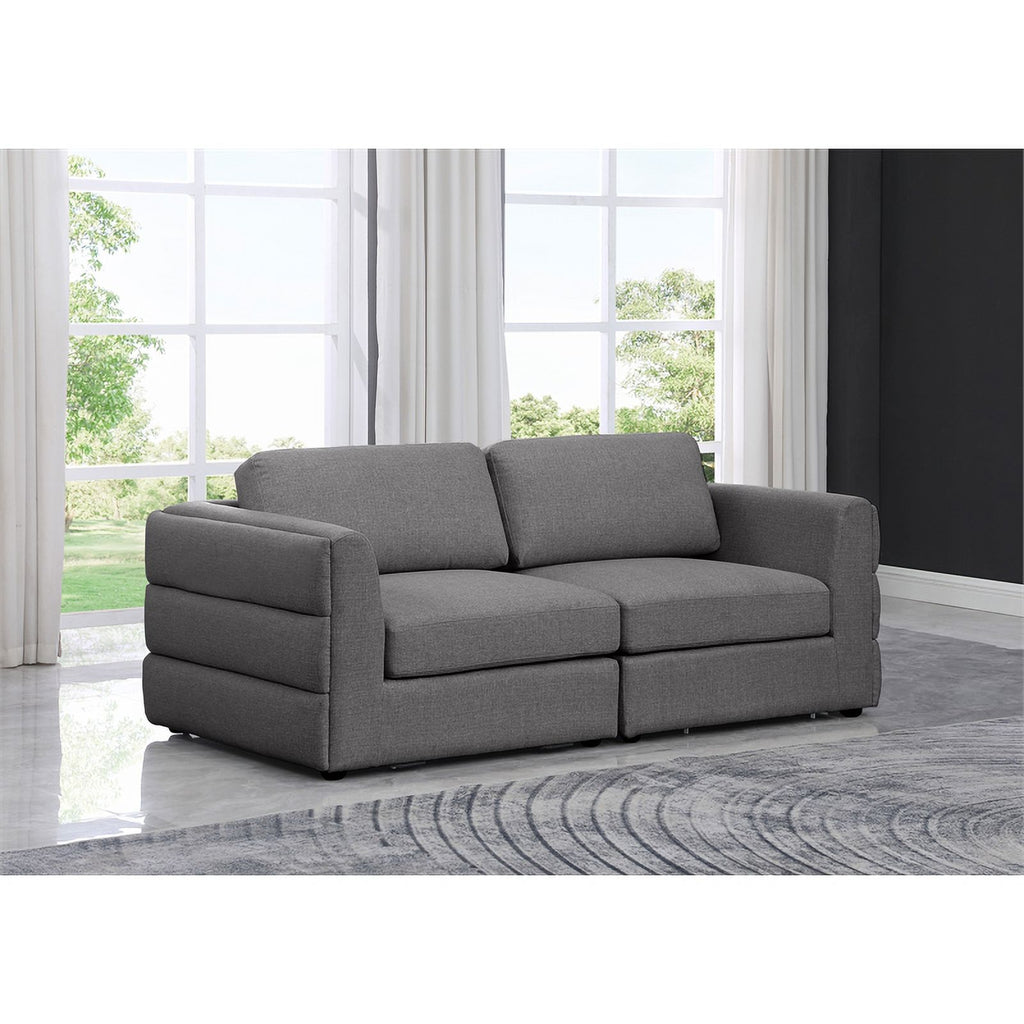 Grey Linen Modular Sofa J521