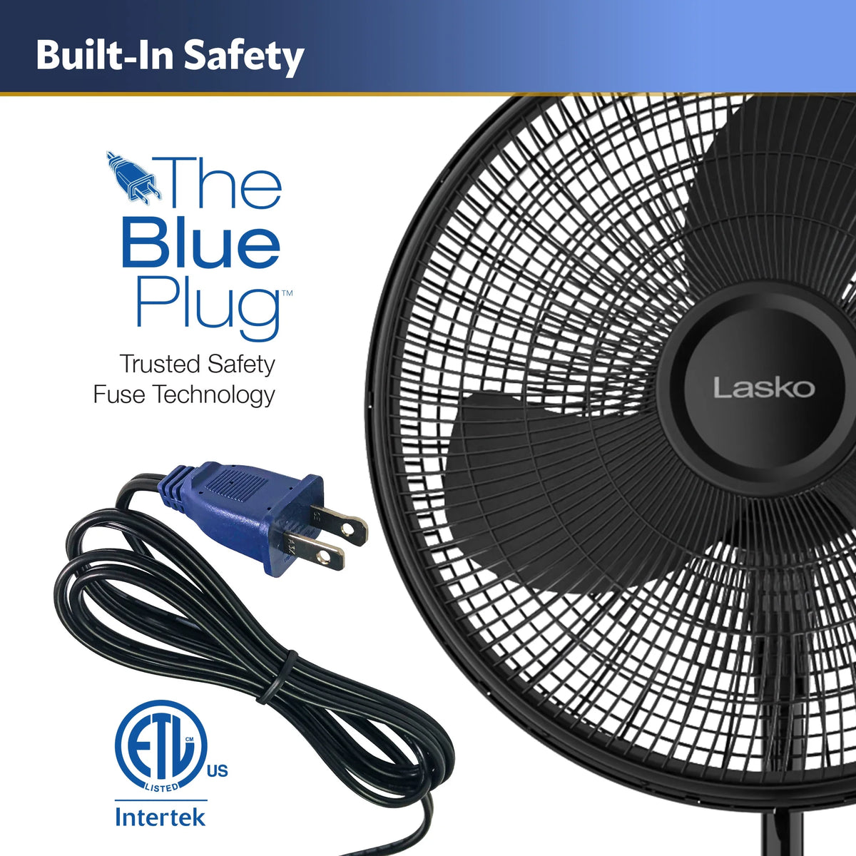16 Oscillating Adjustable Pedestal Fan with 3-Speeds, Black S8532