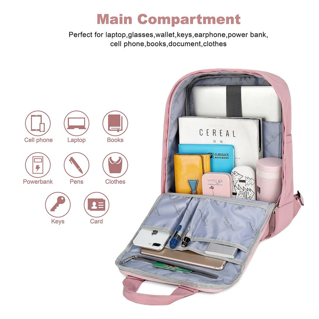 Pink Anti Theft Laptop Backpack K2750