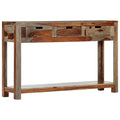 Solid Sheesham Wood Console Table with 3 Drawers F479676