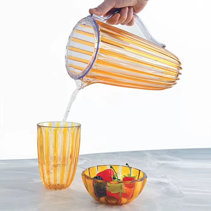 Amber Pitcher With Lid R4365