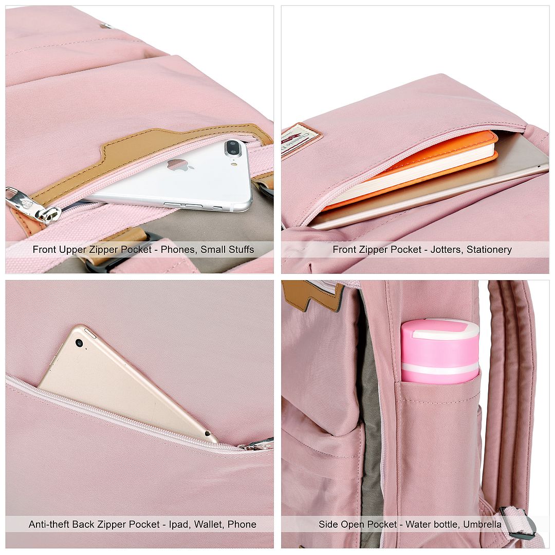 Pink Anti Theft Laptop Backpack K2750