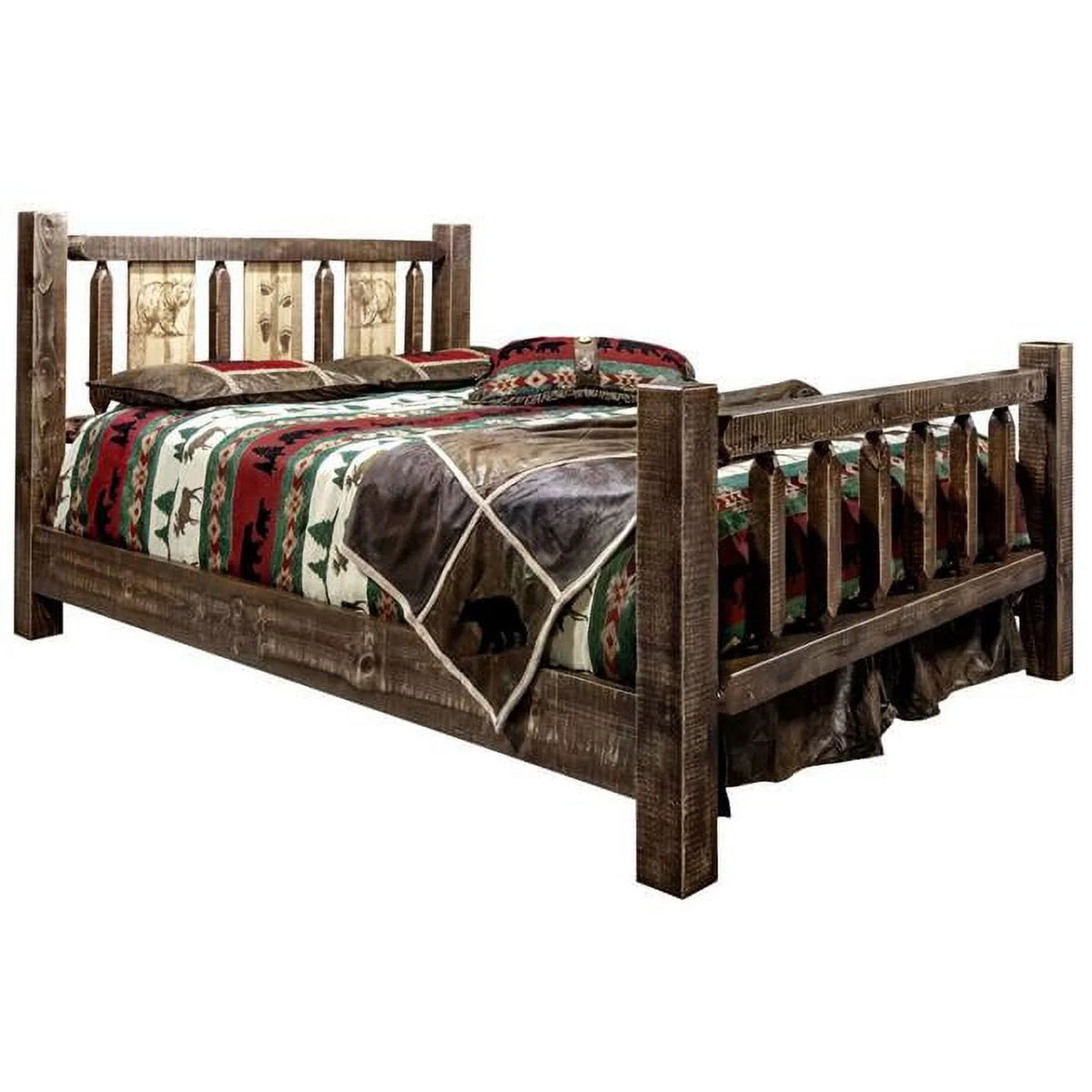 King Size Bed with Bear Design I7601