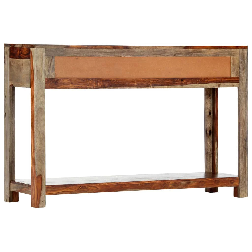 Solid Sheesham Wood Console Table with 3 Drawers F479676