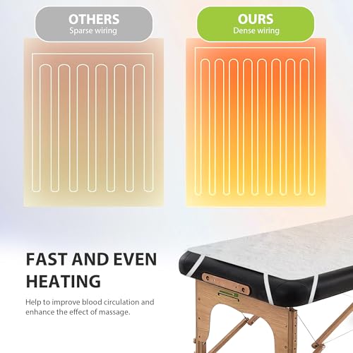 Massage Table Warmer Heating Pad with Timer, 9 Heat Settings, 30" x 71" Y579