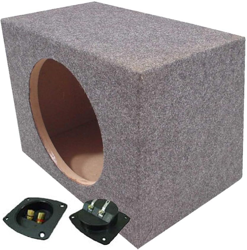Single 12" Sealed Subwoofer Box Enclosure 3/4" MDF Wood Pack of 2 K919110