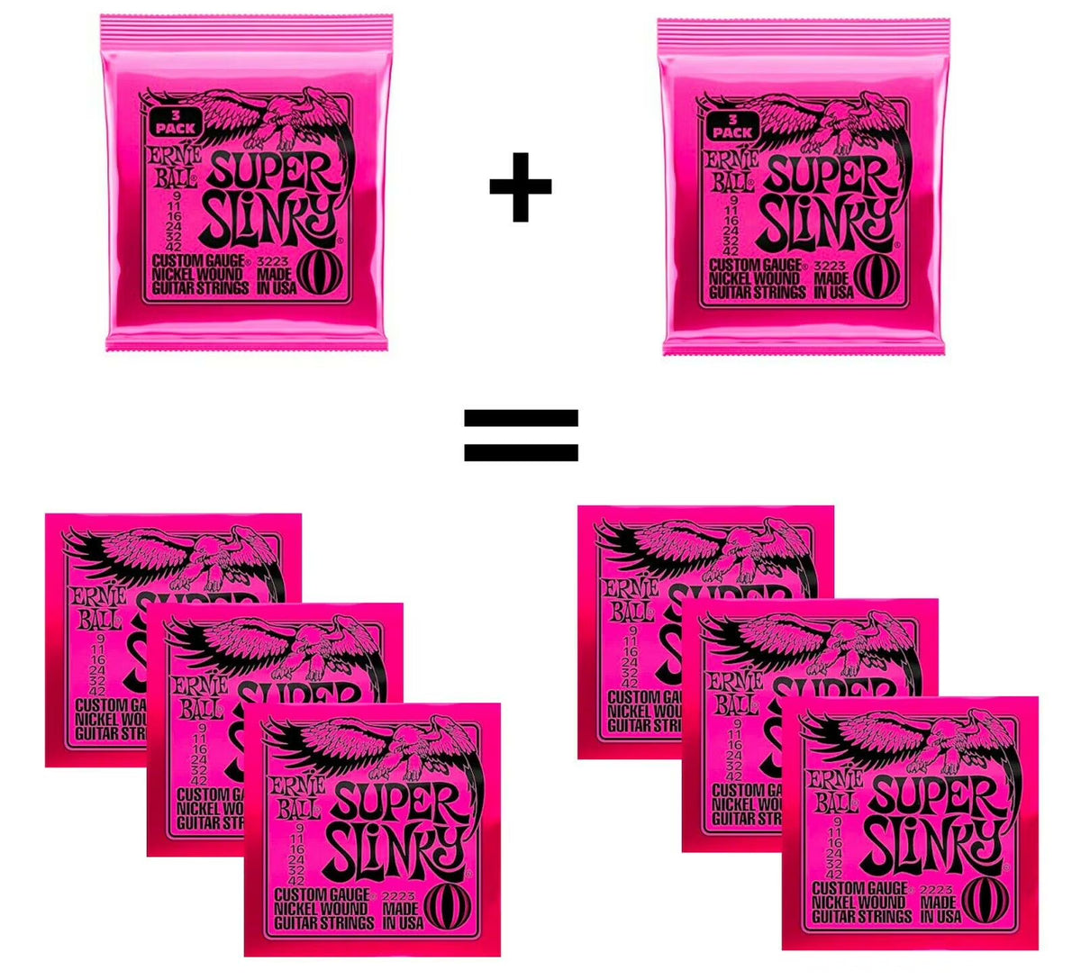 6 Sets Electric Guitar Strings 9-42 P933463