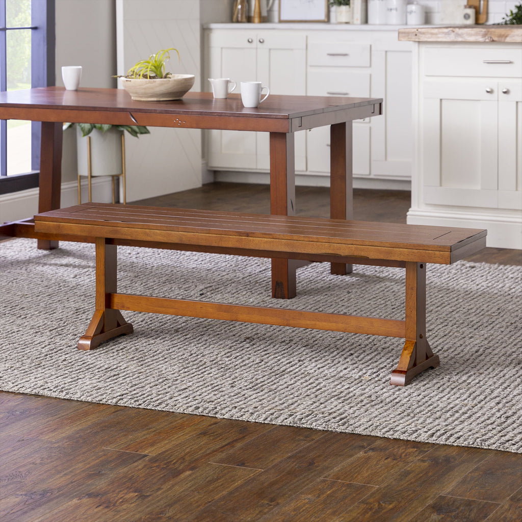 60" Traditional Wood Dining Bench O8648