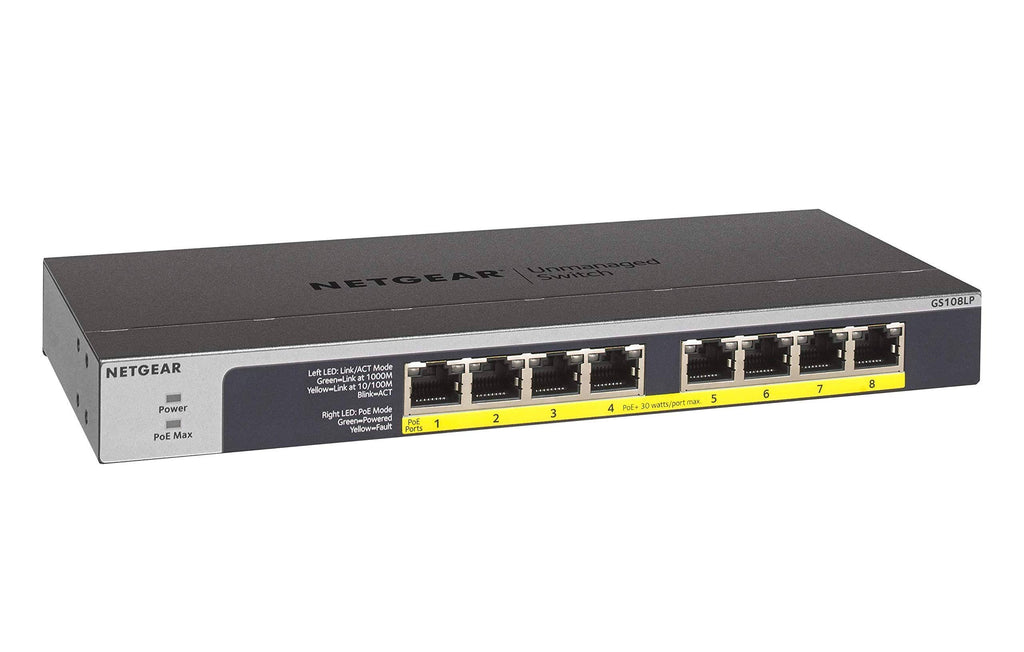 8 PoE+ Ethernet Ports Unmanaged Switch W1376