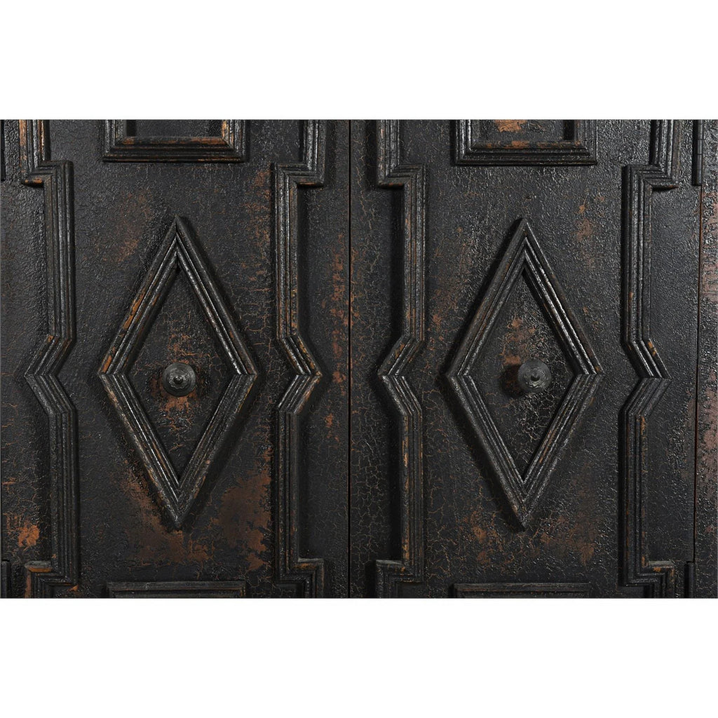 Black 4-door Solid Wood Sideboard I63183