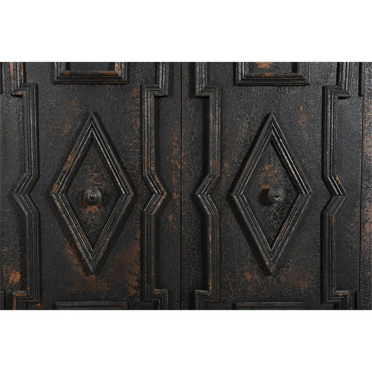 Black 4-door Solid Wood Sideboard I63183
