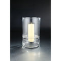12" Clear Translucent Glass Candle Holder B894004