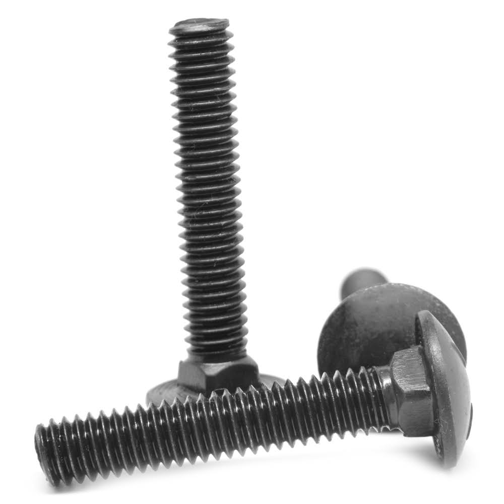 5/8-11 x 1 1/4 Coarse Thread Grade A Carriage Bolt Medium Carbon Steel Thermal Black Oxide Pk 100 E45930