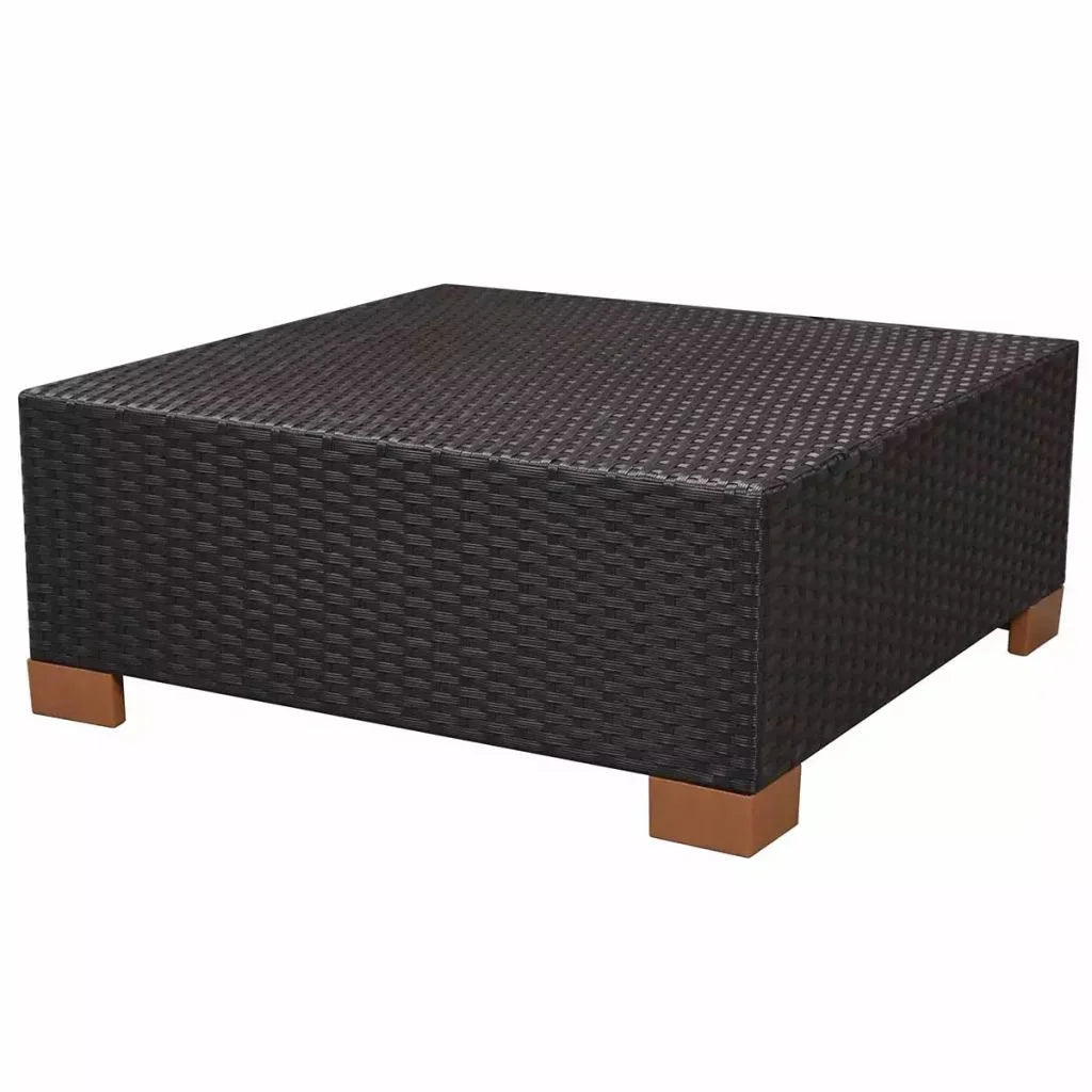 8 Piece Outdoor Poly Rattan Sectional Sofa Set with Ottoman and Coffee Table S788