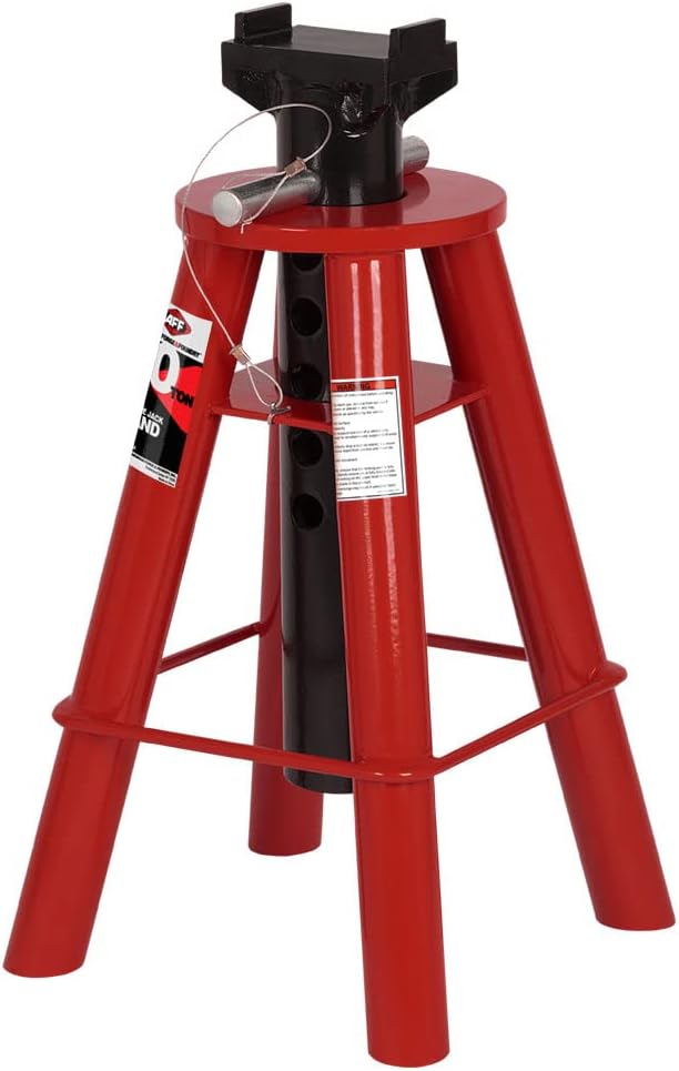 Heavy Duty 10 Ton Capacity Pin Type Jack Stand with Side Carry Handle D26328